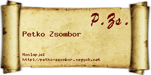Petko Zsombor névjegykártya